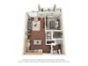 Oaks Landings_3D_1 Bedroom_1C Floor Pan